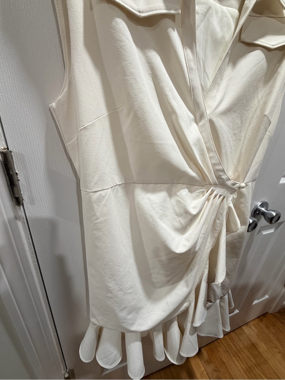Zenni Ruffle Sleeveless Wrap Dress - Picture 9 of 14